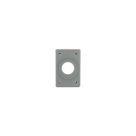 Placa de aluminio ARGOS gris para receptáculo sencill ...