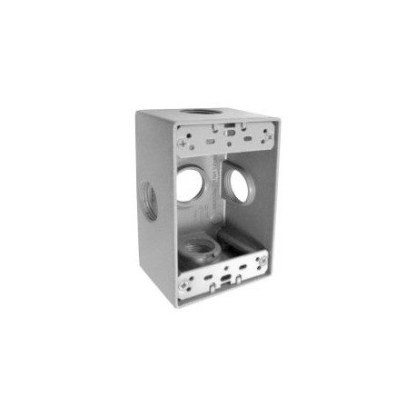 CAJA RECTANGULAR DE ALUMINIO CON 3 ORIFICIOS DE 1/2&q ...