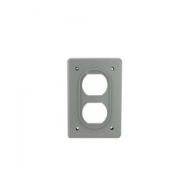 PLACA DE ALUMINIO ARGOS GRIS PARA RECEPTÁCULO DÚPLEX ...