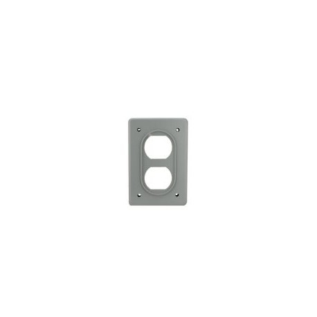 PLACA DE ALUMINIO ARGOS GRIS PARA RECEPTÁCULO DÚPLEX ...