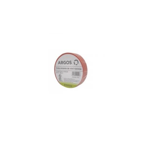Cinta De Aislar Argos De Vinil 19 mm x 18 m Naranja
