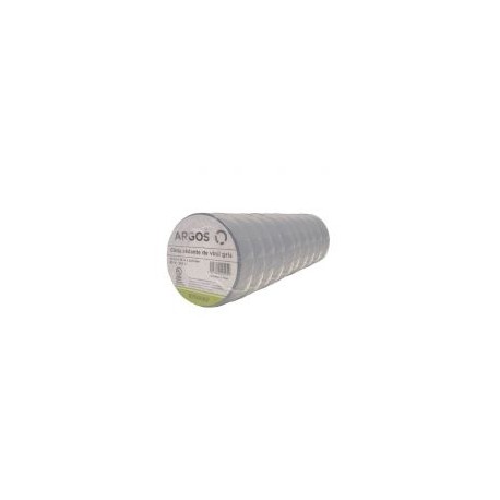 Cinta De Aislar Argos De Vinil 19 mm x 18 m Gris
